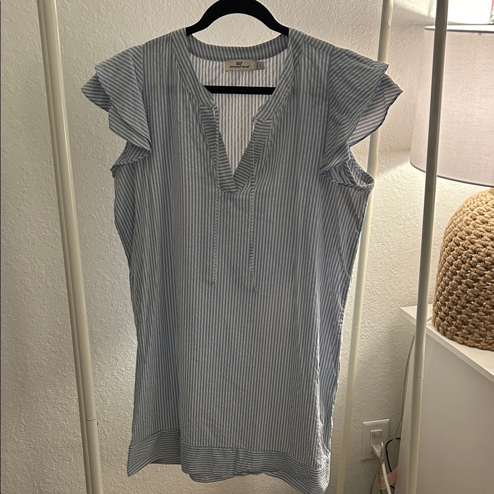 Vineyard Vines Light Blue Striped Dress